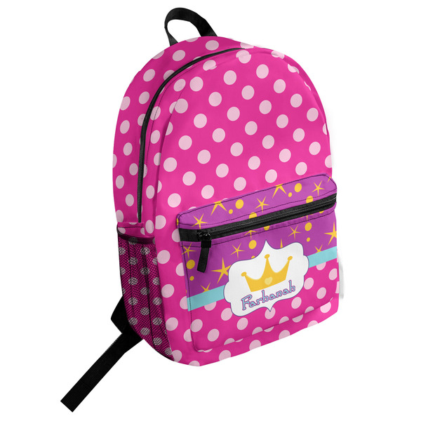Custom Sparkle & Dots Student Backpack (Personalized)