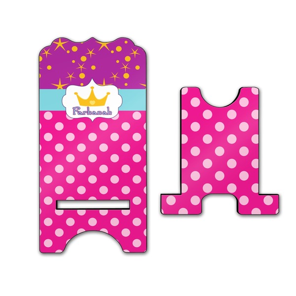 Sparkle & Dots Stylized Phone Stand - Front & Back - Large