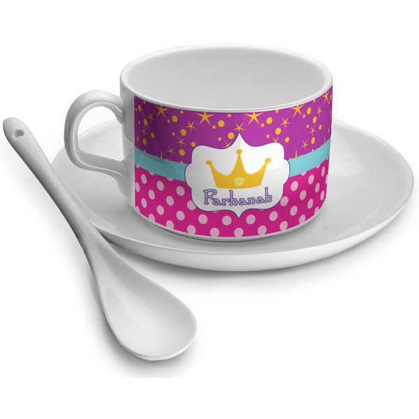 Custom Sparkle & Dots Tea Cup - Single (Personalized)