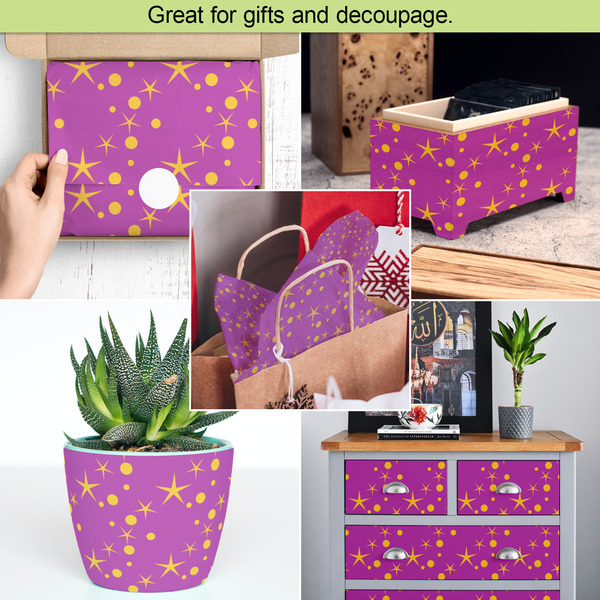 Sparkle & Dots Tissue Paper - In Use Collage