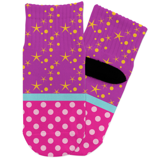 Custom Sparkle & Dots Toddler Ankle Socks