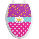 Sparkle & Dots Toilet Seat Decal - Elongated (Personalized)