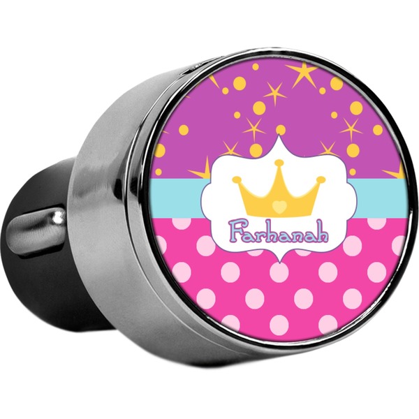 Custom Sparkle & Dots USB Car Charger (Personalized)
