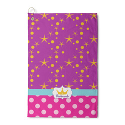 Sparkle & Dots Waffle Weave Golf Towel (Personalized)