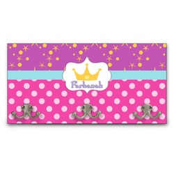 Sparkle & Dots Wall Mounted Coat Rack (Personalized)