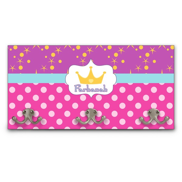 Custom Sparkle & Dots Wall Mounted Coat Rack (Personalized)