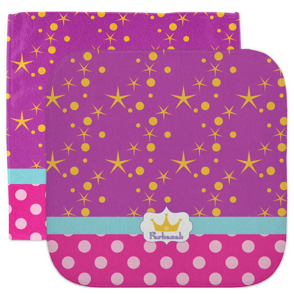 Custom Sparkle & Dots Facecloth / Wash Cloth (Personalized)