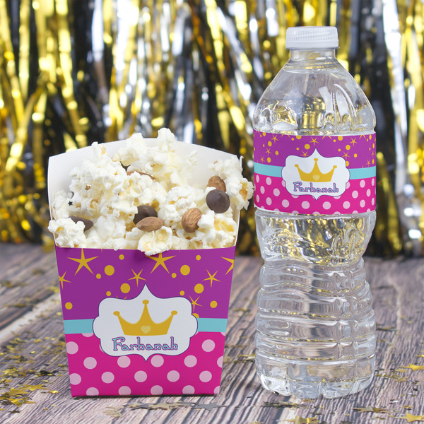 Sparkle & Dots Water Bottle Label - w/ Favor Box