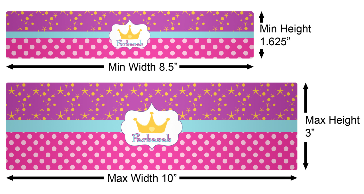 Custom Sparkle & Dots Water Bottle Labels Custom Sized (Personalized
