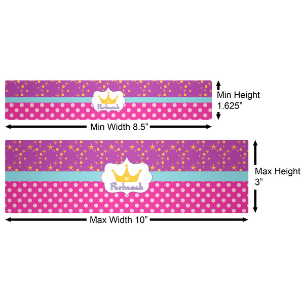 Sparkle & Dots Water Bottle Labels w/ Dimensions