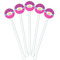 Sparkle & Dots White Plastic 5.5" Stir Stick - Fan View