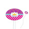 Sparkle & Dots White Plastic 7" Stir Stick - Oval - Closeup