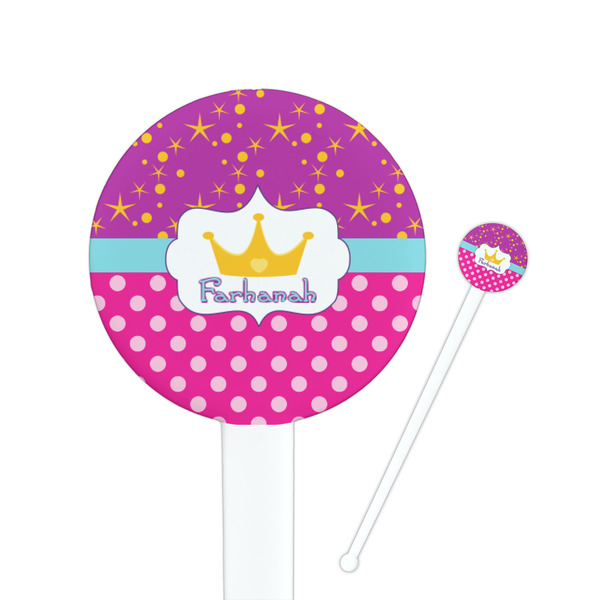 Custom Sparkle & Dots Round Plastic Stir Sticks (Personalized)