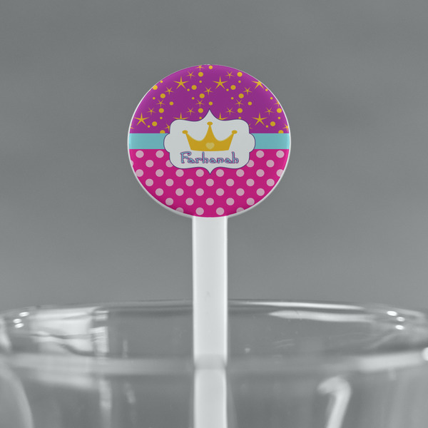 Sparkle & Dots White Plastic 7" Stir Stick - Round - Main