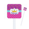 Sparkle & Dots Square Plastic Stir Sticks - Single Sided (Personalized)