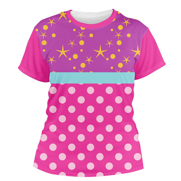 Custom Sparkle & Dots Women's Crew T-Shirt - 2X Large