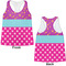 Sparkle & Dots Womens Racerback Tank Tops - Medium - Front and Back