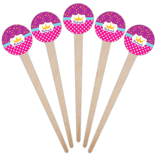 Sparkle & Dots Wooden 4" Food Pick - Round - Fan View