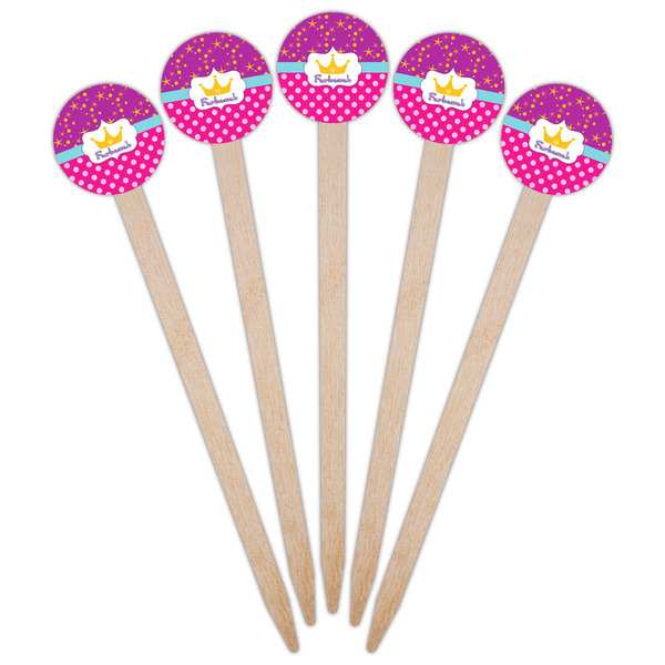 Sparkle & Dots Wooden 6" Food Pick - Round - Fan View