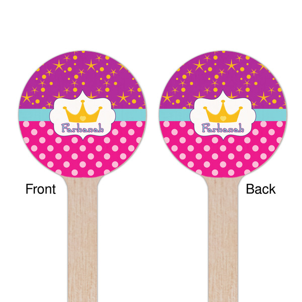 Sparkle & Dots Wooden 6" Stir Stick - Round - Double Sided - Front & Back