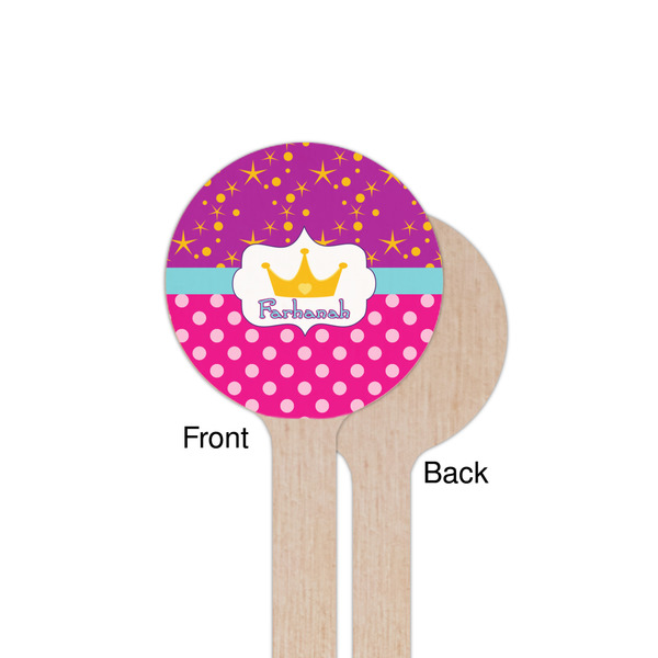 Sparkle & Dots Wooden 7.5" Stir Stick - Round - Single Sided - Front & Back
