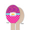 Sparkle & Dots Wooden Food Pick - Oval - Single Sided - Front & Back