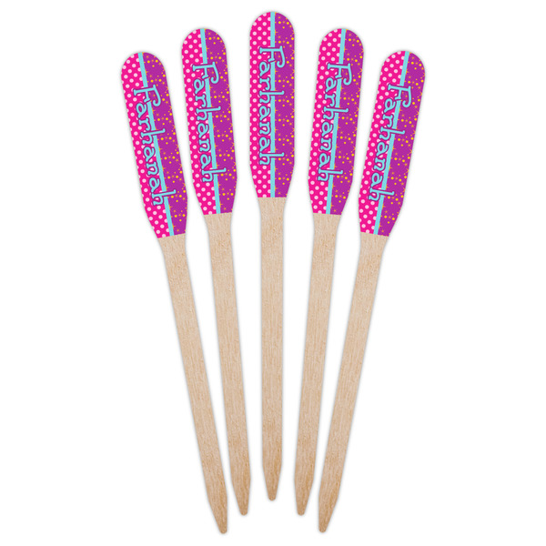 Sparkle & Dots Wooden Food Pick - Paddle - Fan View