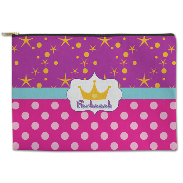Custom Sparkle & Dots Zipper Pouch (Personalized)