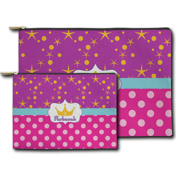 Sparkle & Dots Zippered Pouches - Size Comparison