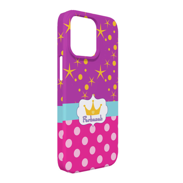 Custom Sparkle & Dots iPhone Case - Plastic - iPhone 13 Pro Max (Personalized)