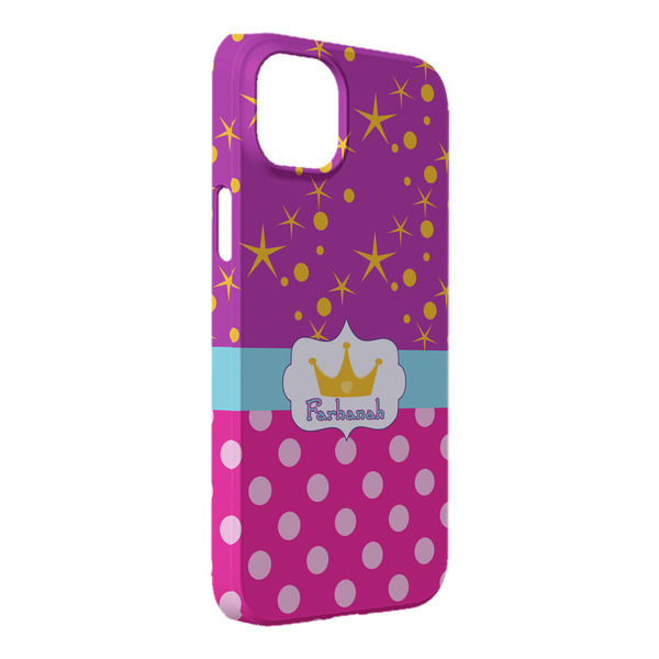 Custom Sparkle & Dots iPhone Case - Plastic - iPhone 14 Plus (Personalized)
