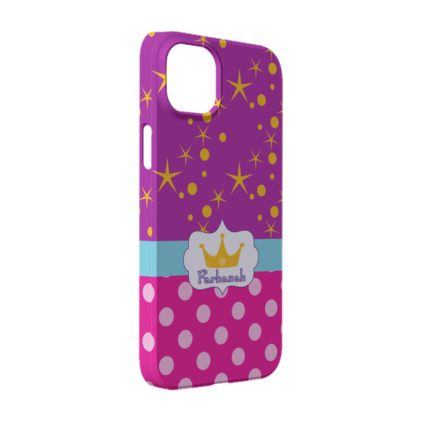 Custom Sparkle & Dots iPhone Case - Plastic - iPhone 14 Pro (Personalized)