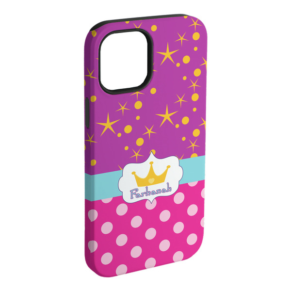 Custom Sparkle & Dots iPhone Case - Rubber Lined - iPhone 15 Pro Max (Personalized)