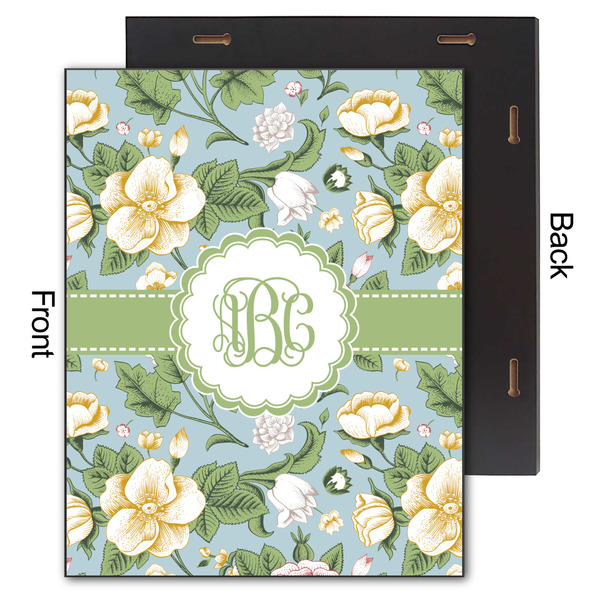 Vintage Floral 11x14 Wood Print - Front & Back View