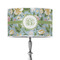 Vintage Floral 12" Drum Lampshade - ON STAND (Poly Film)