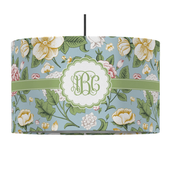 Vintage Floral 12" Drum Lampshade - PENDANT (Fabric)
