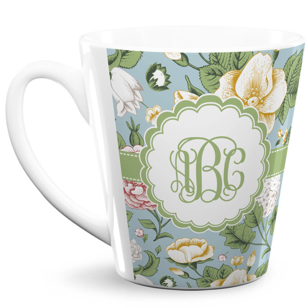 Custom Vintage Floral 12 Oz Latte Mug (Personalized)