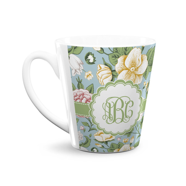 Vintage Floral 12 Oz Latte Mug - Front