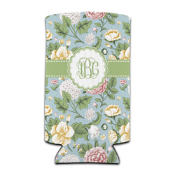 Vintage Floral Can Cooler (tall 12 oz) (Personalized)