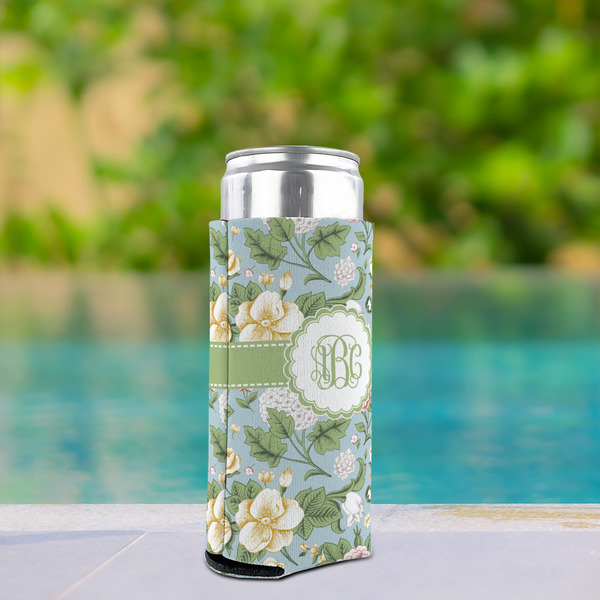 Vintage Floral Can Cooler - Tall 12oz - In Context
