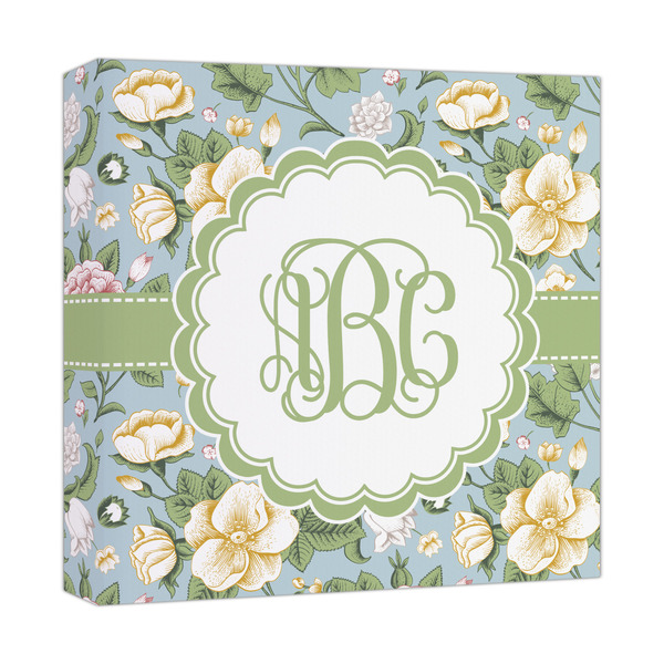 Custom Vintage Floral Canvas Print - 12x12 (Personalized)