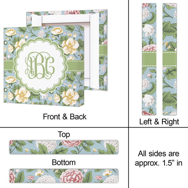 Vintage Floral 12x12 - Canvas Print - Approval