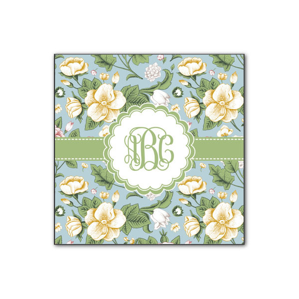 Custom Vintage Floral Wood Print - 12x12 (Personalized)
