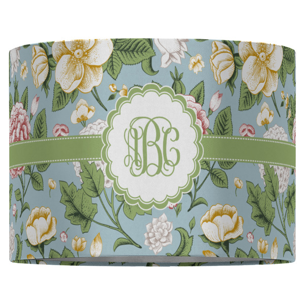 Vintage Floral 16" Drum Lampshade - FRONT (Fabric)