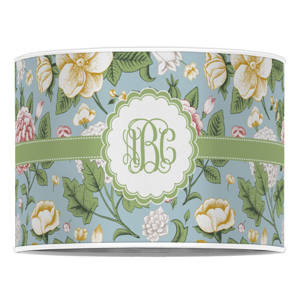 Vintage Floral 16" Drum Lampshade - FRONT (Poly Film)