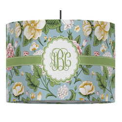 Vintage Floral Drum Pendant Lamp (Personalized)