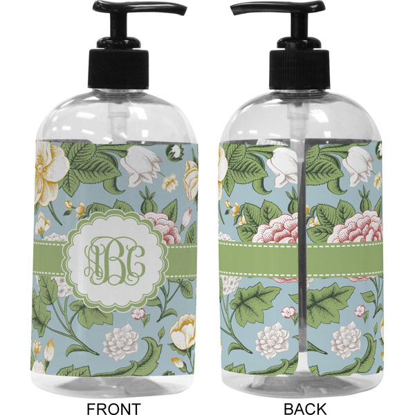 Vintage Floral 16 oz Plastic Liquid Dispenser (Approval)