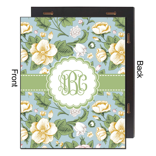 Vintage Floral 16x20 Wood Print - Front & Back View