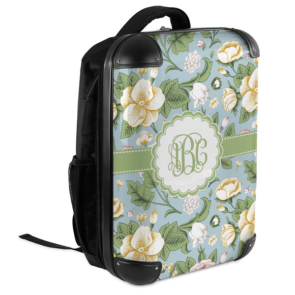 Vintage Floral 18" Hard Shell Backpacks - ANGLED VIEW