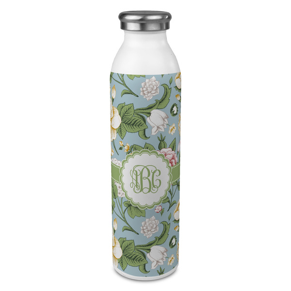 Custom Vintage Floral 20oz Stainless Steel Water Bottle - Full Print (Personalized)